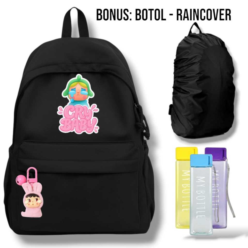 tas ransel anak cewek  -  tas sekolah lucu  -  tas motif kucing  -  tas ransel cats  -  tas backpack