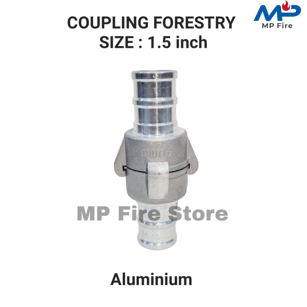 HOSE COUPLING PEMADAM FORESTRY QUICK 1.5 inch 40 MM ALUMINIUM IMPORT FIRE COUPLER HOSE CONNECTOR