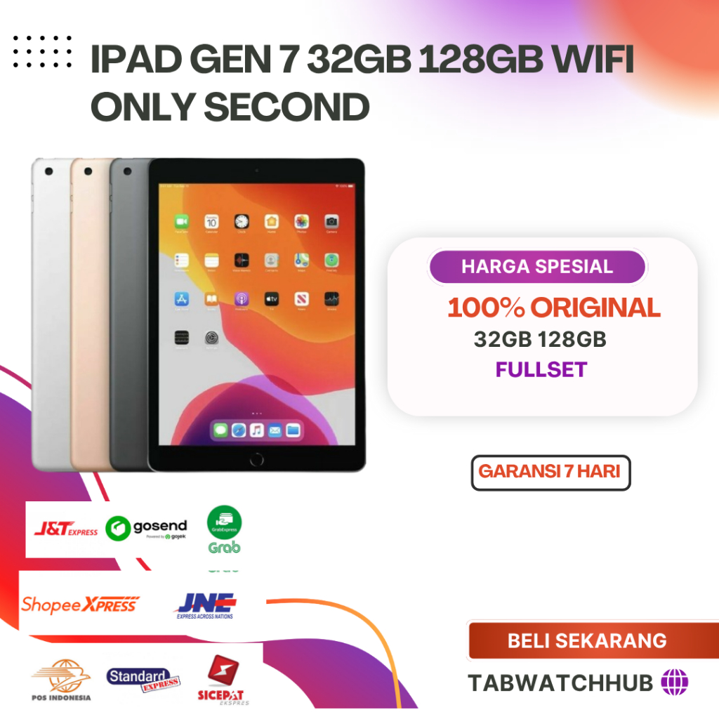 Ipad 7 32GB 128GB Wifi Only Second