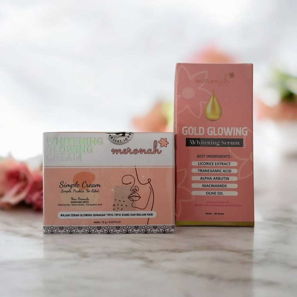 Cream Meronah + Serum Glowing GOLD Meronah Original100%