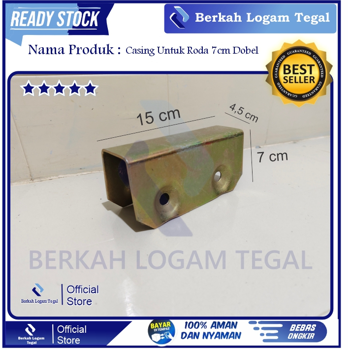 Casing Rumah Roda 7cm dobel pintu pagar geser lipat