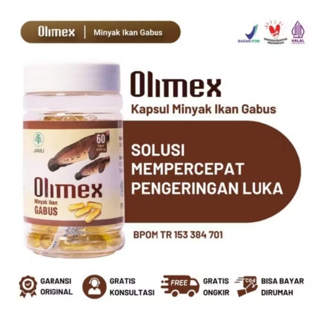 OLIMEX ~Minyak Ikan Gabus Albumex Olimex Asli Original 100%