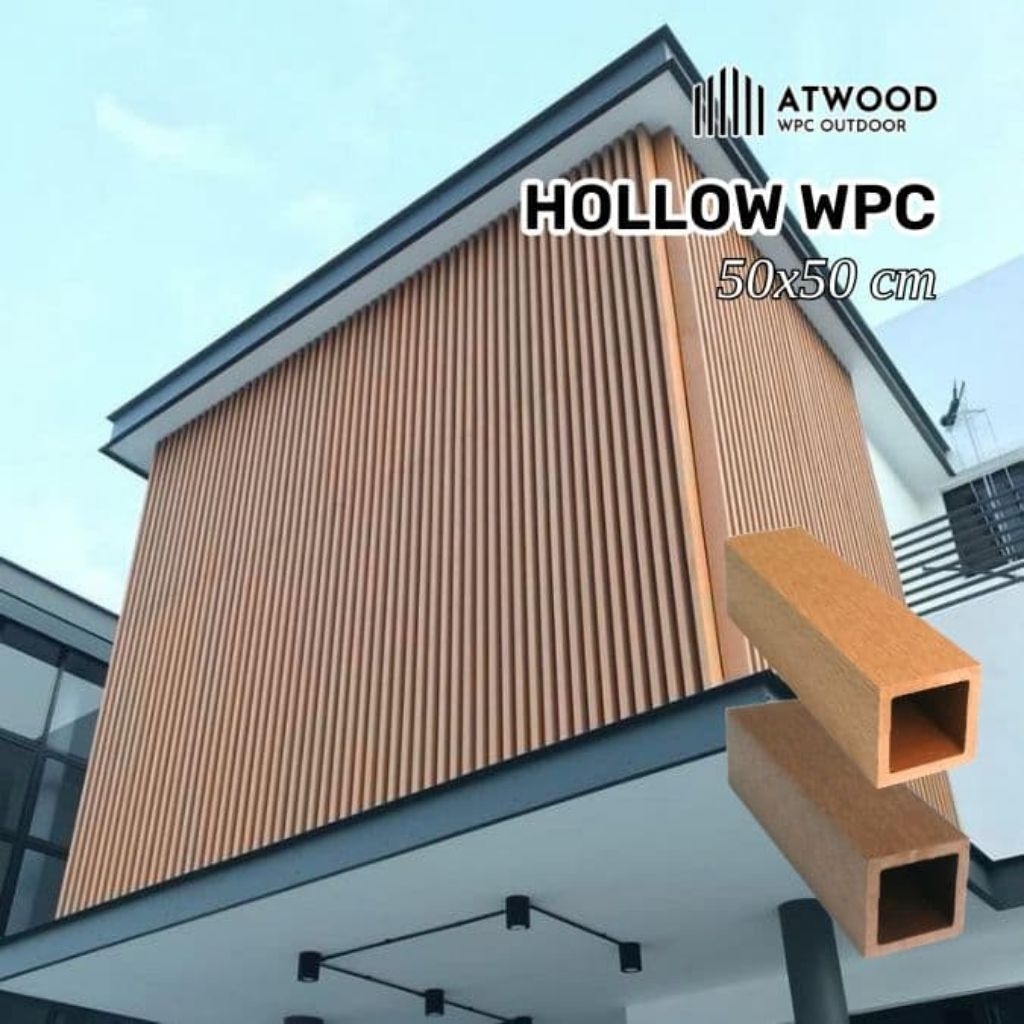 Hollow Outdoor WPC | Wallpanel WPC Hollow Tube Outdoor Kisi Kisi Wpc Kotak Partisi Outdoor Pembatas 