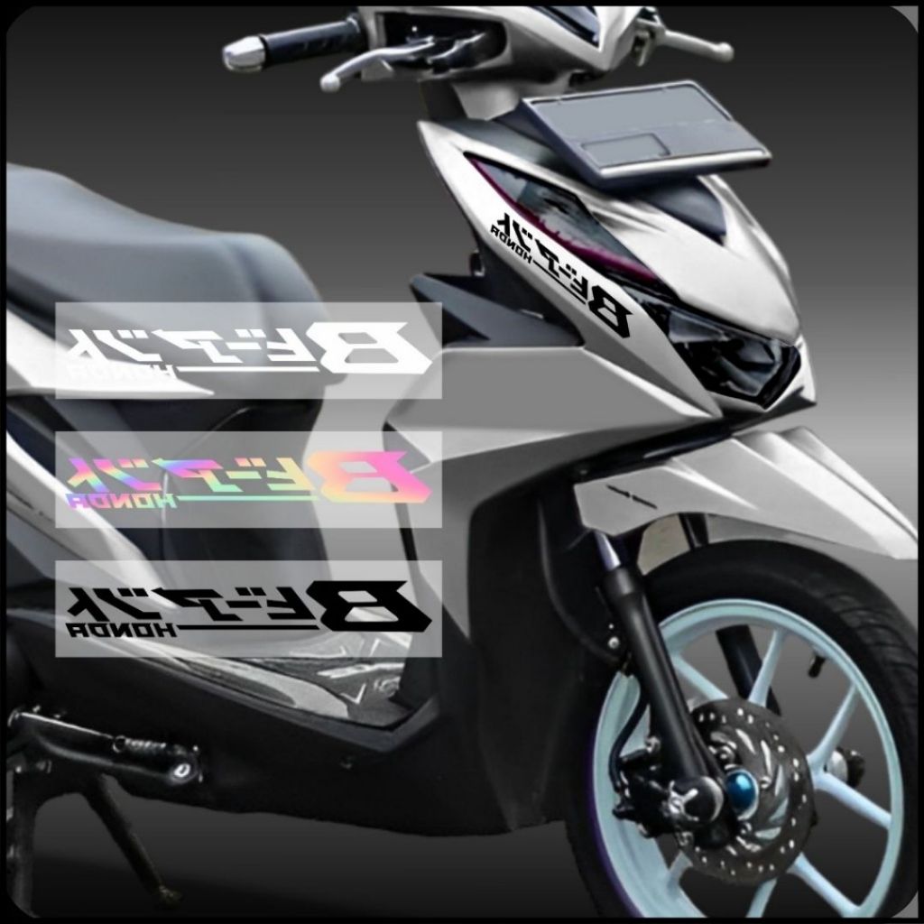 Stiker Cutting BEAT KANJI JEPANG  Sticker MOTOR BEAT KANJI JEPANG Termurah & Terlaris