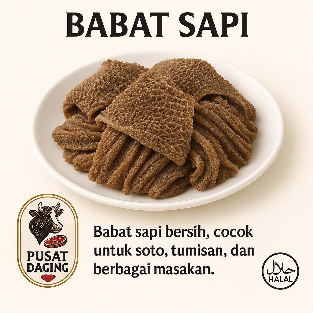 Babat Sapi Lokal surabaya 1kilo (1000)gramm