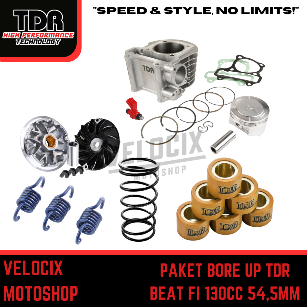 PAKET BORE UP TDR BEAT FI 130CC 54,5MM