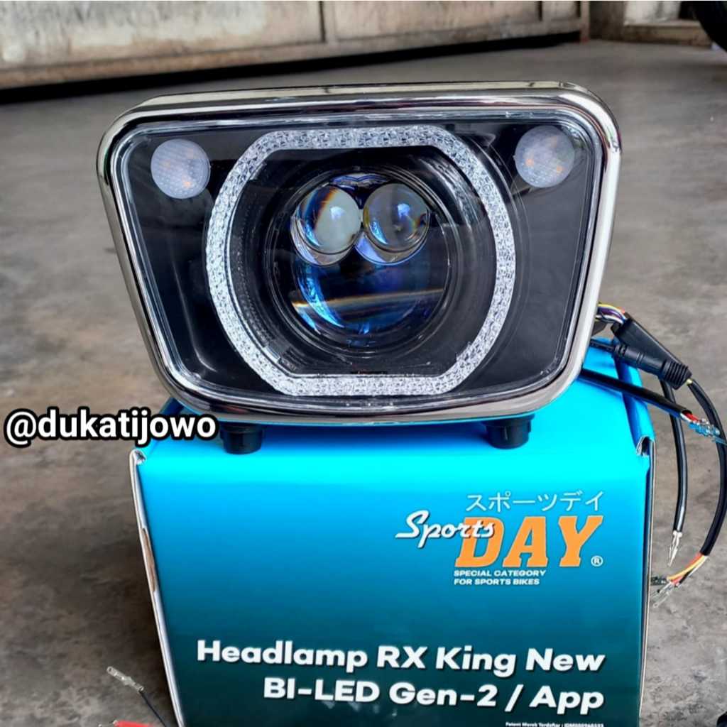 Lampu Biled Rx King Ori Shroud Gen2 Biled RGB Lampu Depan Oval Rx King Gl 100 Set Batok Hitam