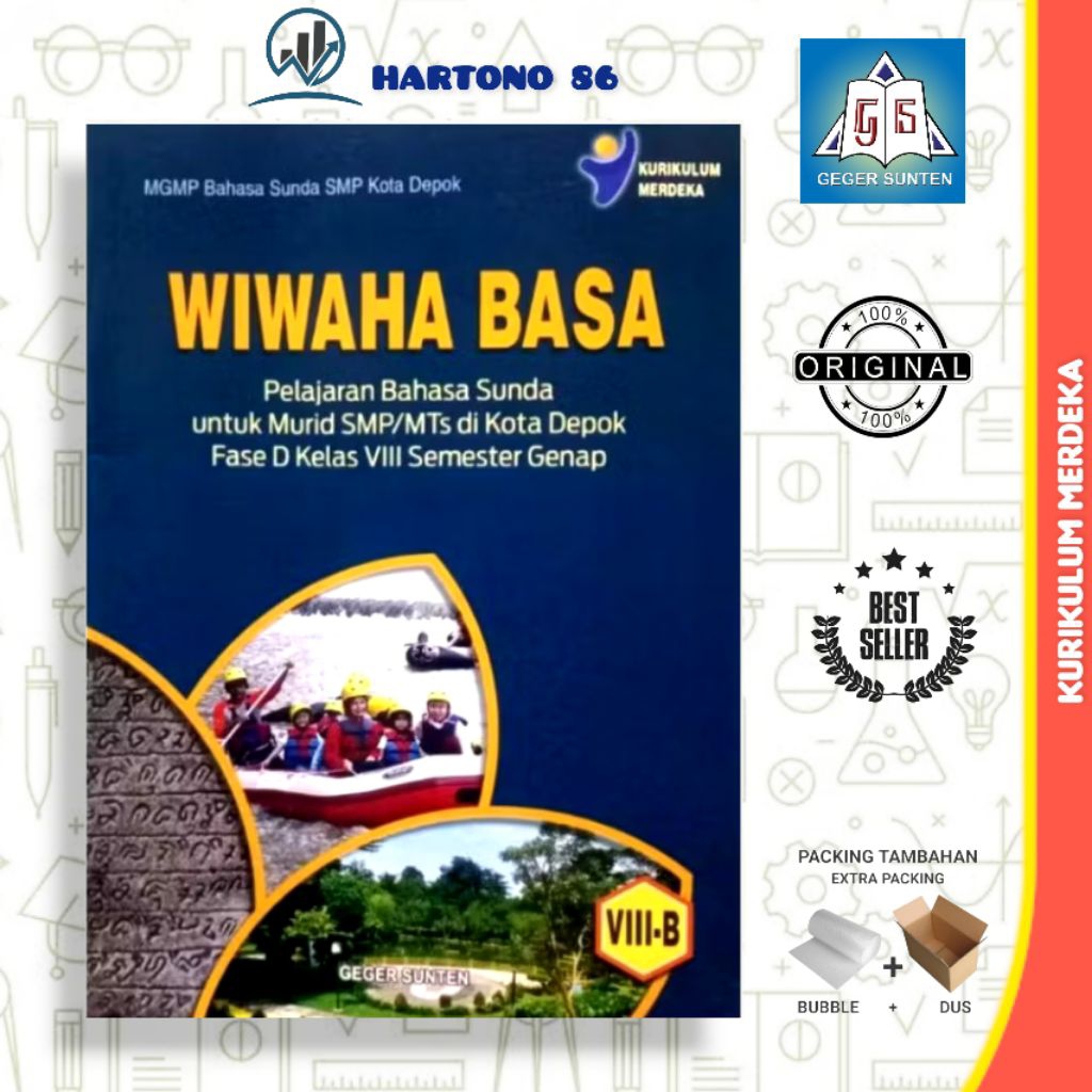 Buku bahasa Sunda Wiwaha Basa SMP/MTs Kelas 8B Kurikulum Merdeka geger sunten MGMP Kota Depok