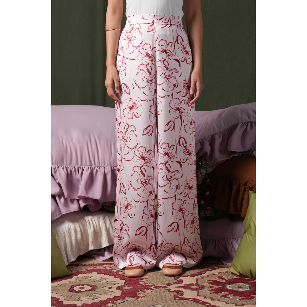 Calla The Label - Rosansy Satin Pants - Blush