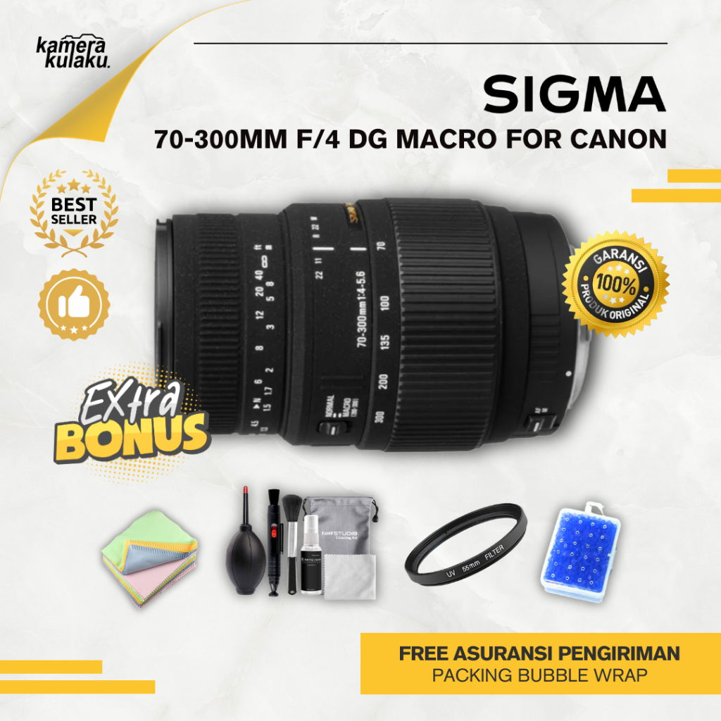 Lensa tele sigma 70-300mm f4-5.6 DG MACRO For canon 600d 700d 550d 1300d 1200d 750d 3000d 4000d