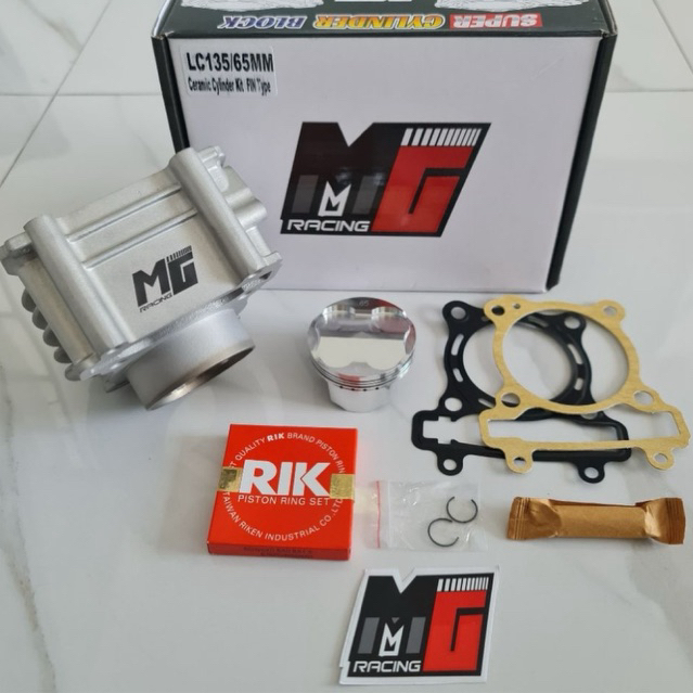 CYLINDER BLOK MX KING VIXION SIRIP 62 63 65 66 68 70 72 MM CERAMIC TYPE FIN SET PISTON FJN RING RIK 