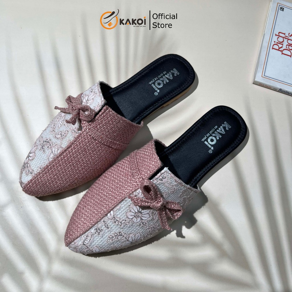 Kakoi Flowery Sepatu Wanita Slip On Model Kekinian Gemas Kerja Kasual Shoes Tampil Cantik & Lucu