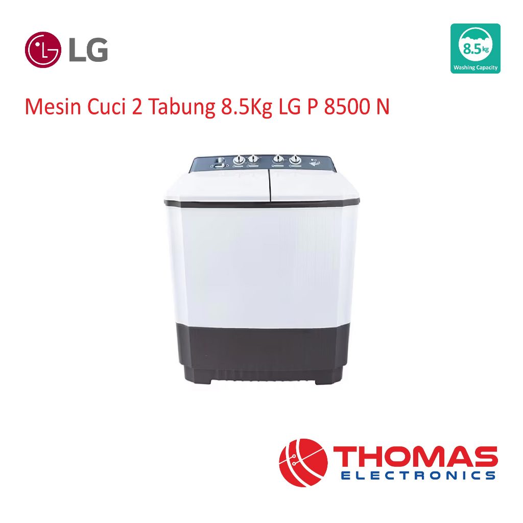 Mesin Cuci 2 Tabung Twin Tub 8.5 Kg LG P8500N P 8500 N Punch +3 Garansi Resmi
