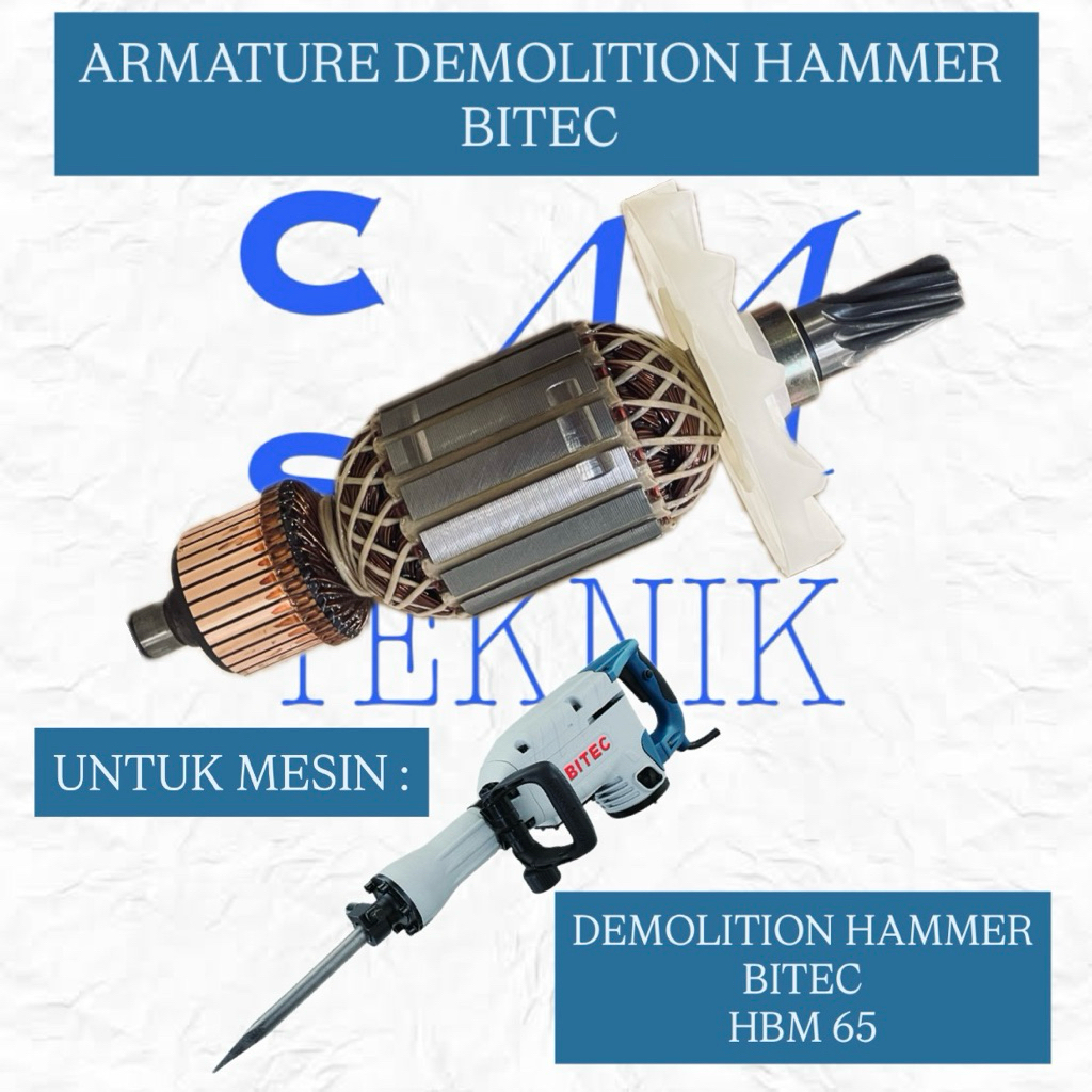ARMATURE ANGKER DEMOLITION HAMMER BITEC HBM 65 ANGKER BOBOK BETON BITEC HB 65