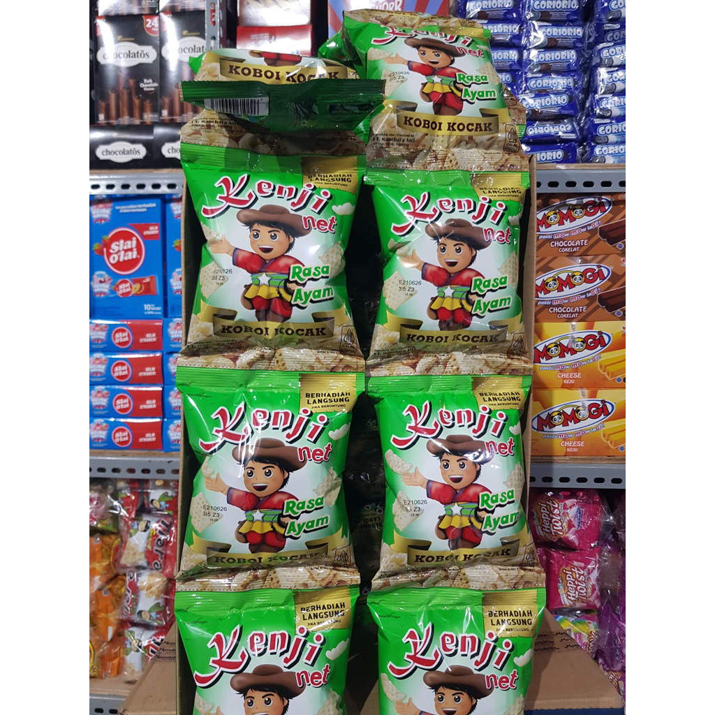 Kenji rasa ayam dan dendeng Snackk jadul snack jajan rencengan isi 10