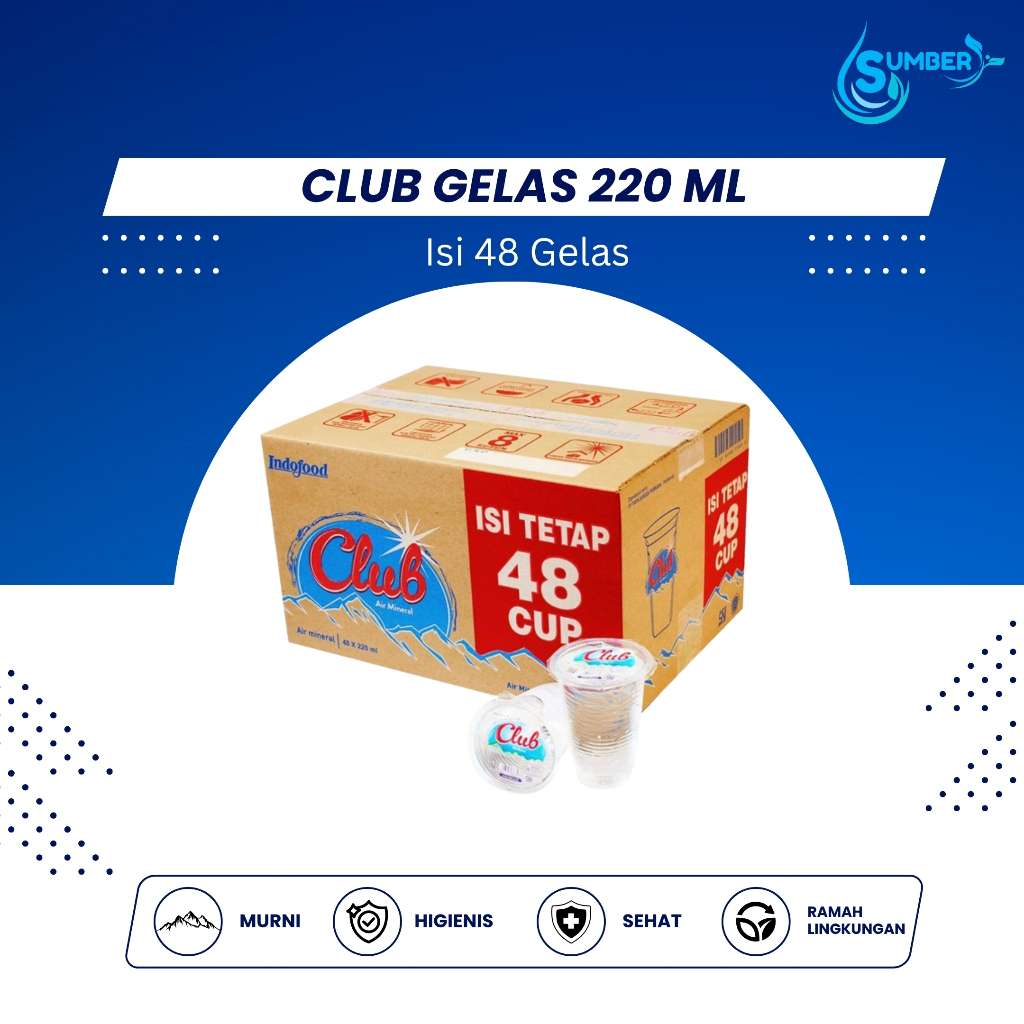 CLUB Air Mineral Kemasan Gelas & Botol - per Karton