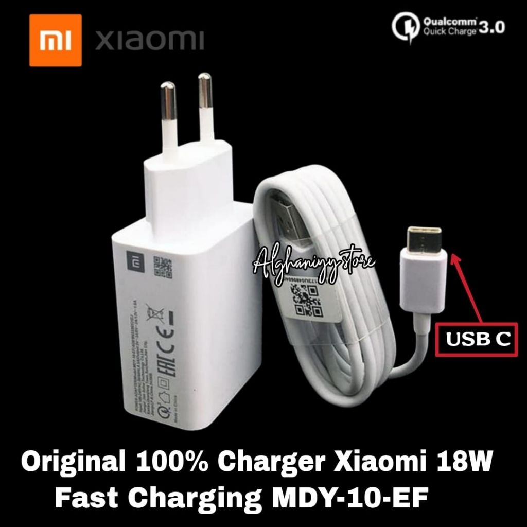 Original 100% Charger Xiaomi Redmi 9T Fast Charging 18W USB C