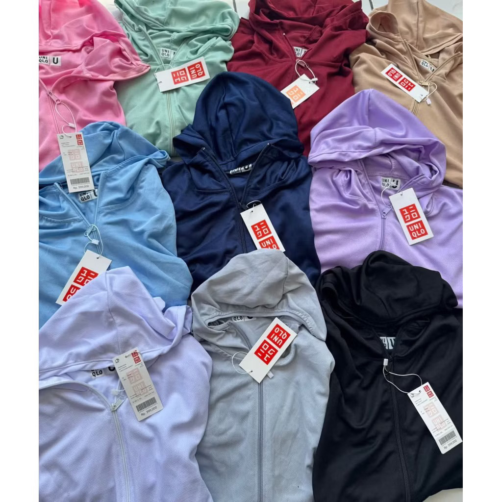 Jacket Olahraga UV Protective Uniqlo Lengan Panjang