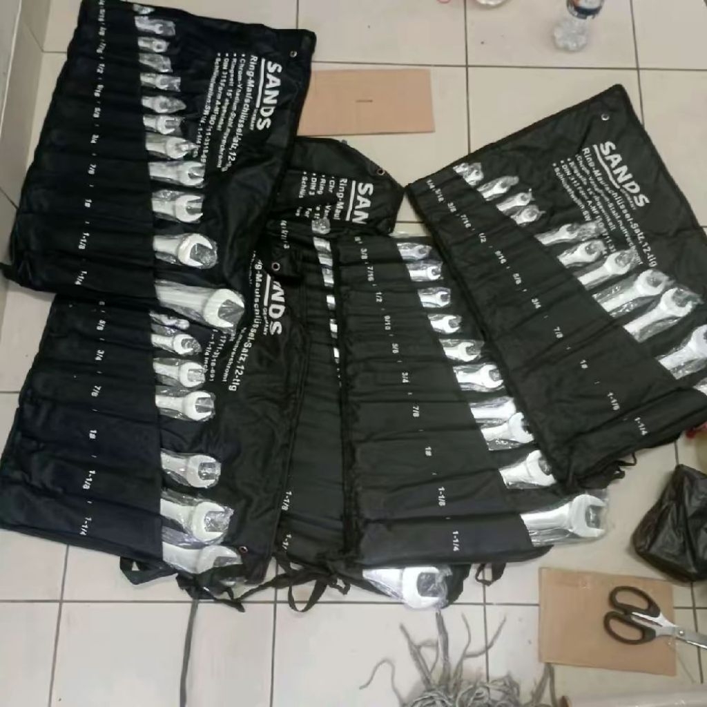 SANDS Kunci Ring Pas Set 12 pcs 1/4 - 1.1/4 inch DIN 3113 Made in Germany Chrome Vanadium Steel