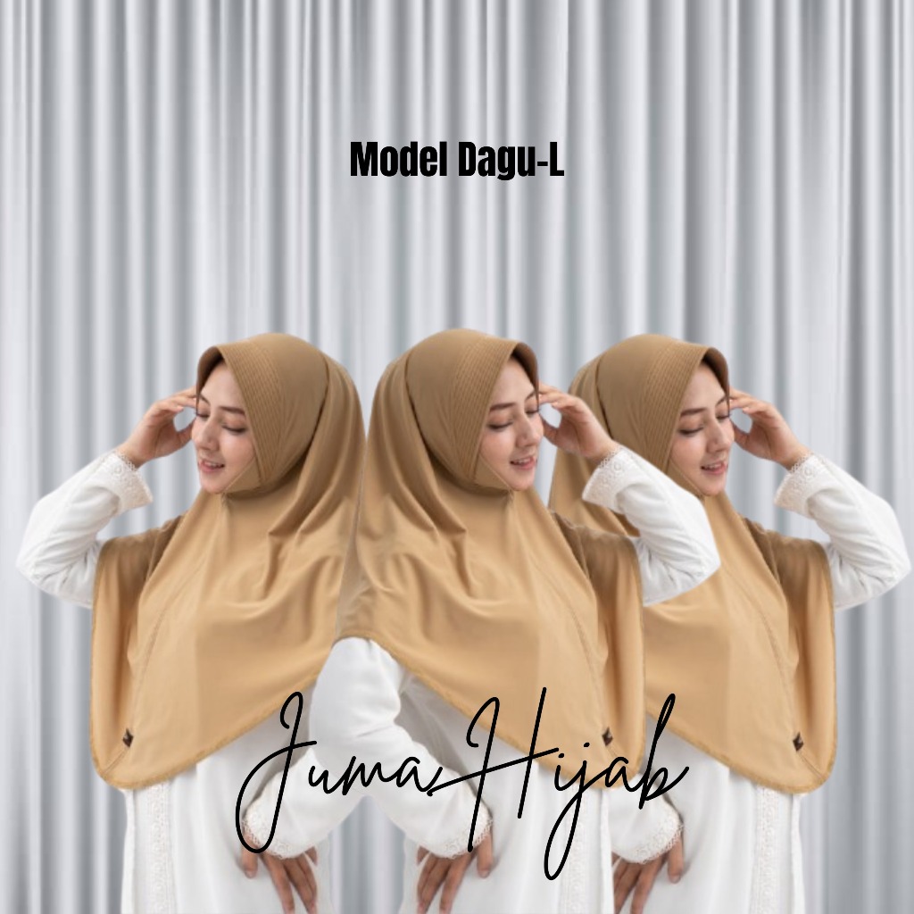 Hijab Instan Juma Dagu Jersey Premium Adem Jumbo Syari Tebal Nyaman Sehari-hari Dewasa Muslimah