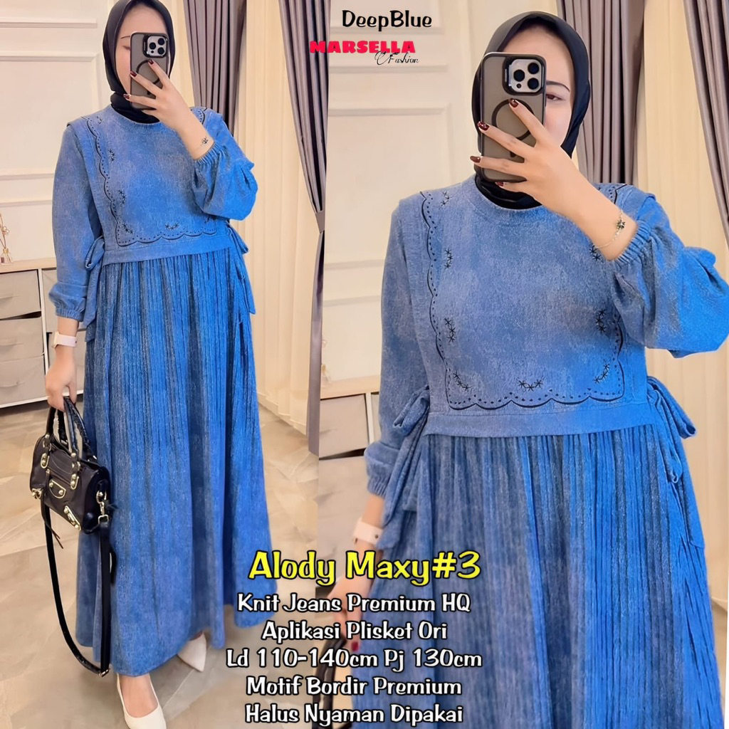 Gamis Hibiskus Jumbo / Gamis Denim Jumbo /  Dress Busui Jumbo / Gamis Big Size / Maxy Jumbo