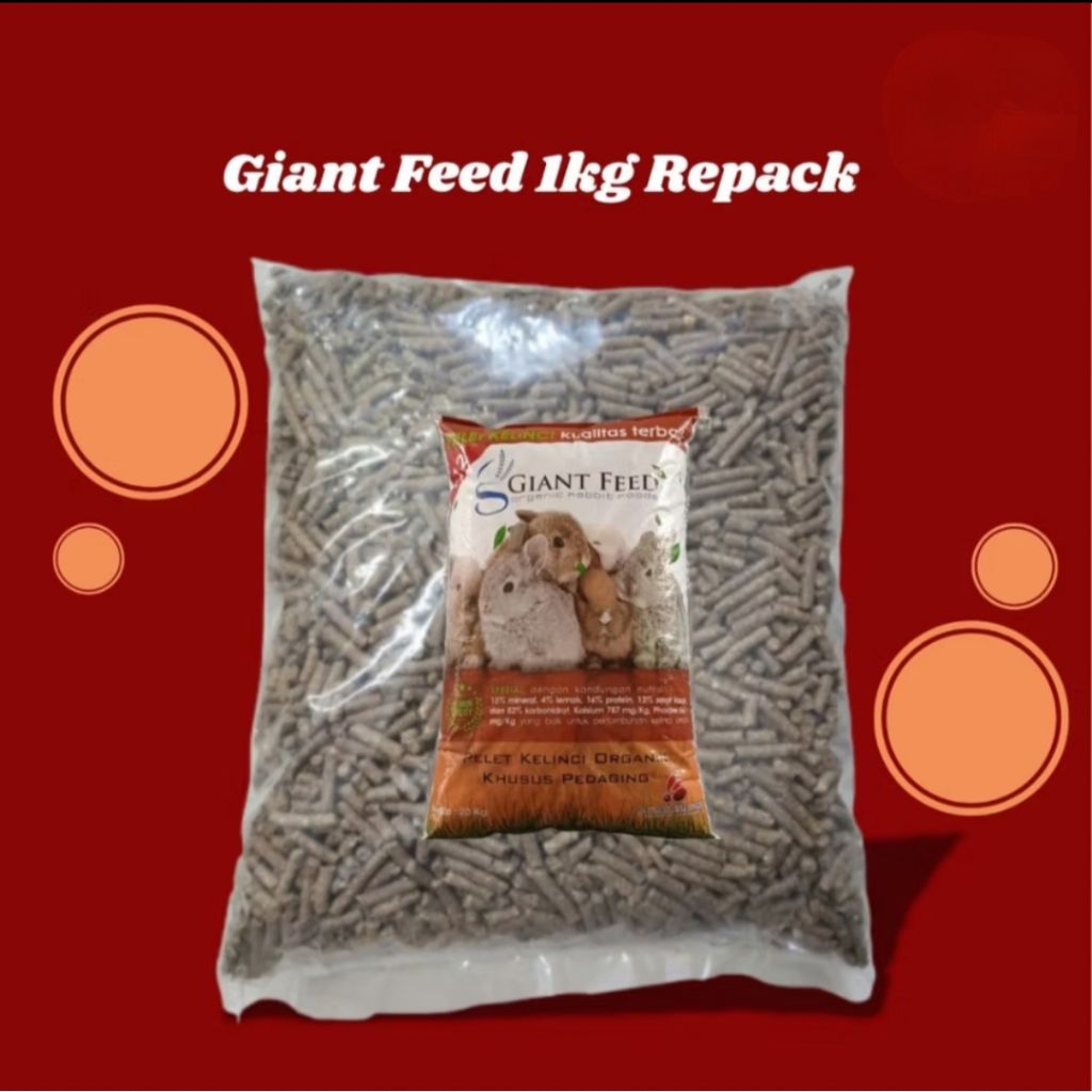 Makanan Kelinci Giant Feed 1 KG Pelet Kelinci Pakan Kelinci