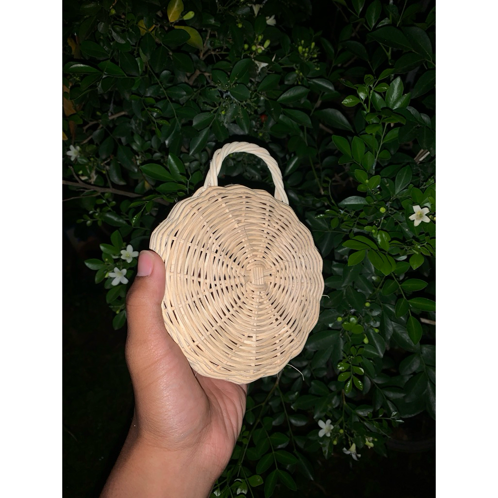 Pot Rotan Dinding Mini