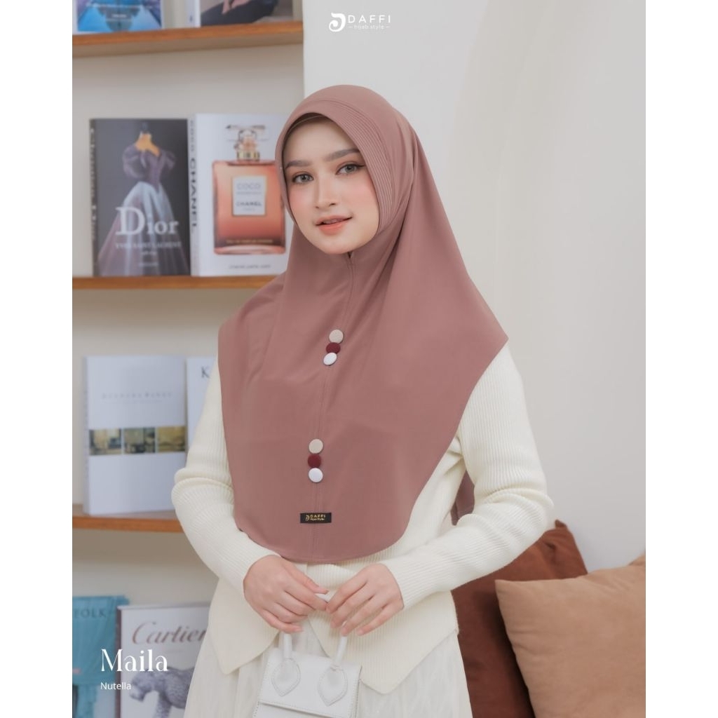 MAILA DAFFI HIJAB ORI DAFFI DF 163 JILBAB INSTAN/ JILBAB KANCING
