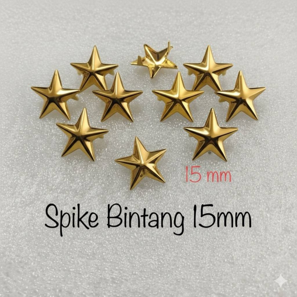 Pin Bintang Emas, Spike bintang, Bintang emas logam aksesoris murah