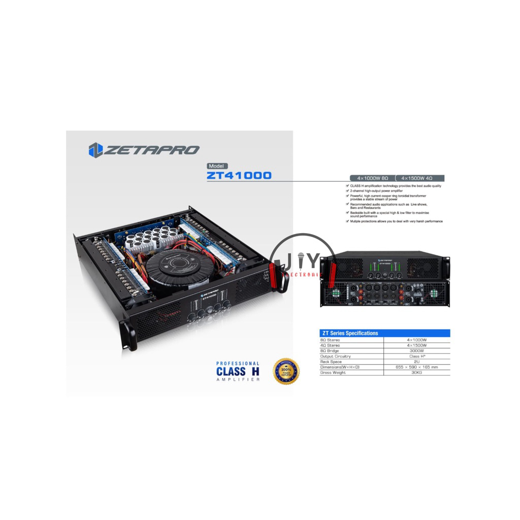 Power Zetapro 4 Channel Class H ZT-41000 ZT41000 ZT 41000 Original