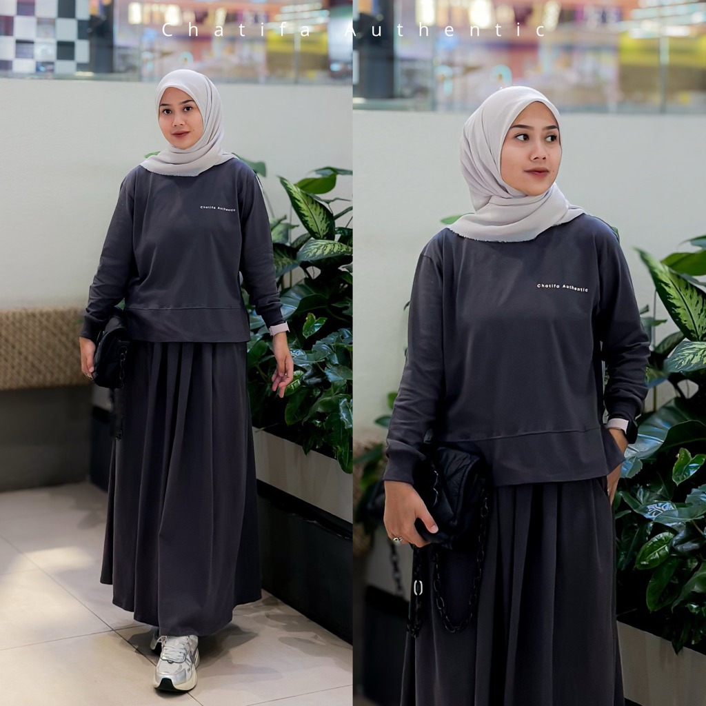 set ZANEET by Chatifa Authentic | setelan rok skirt premium | setelan combad | 100% Original