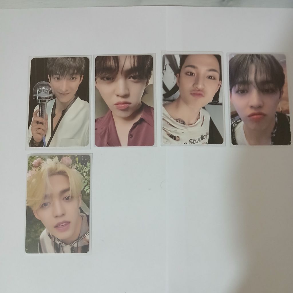 photocard seventeen svt dk scoups mingyu lucky draw atm caratzone carat weverse bunga kembang