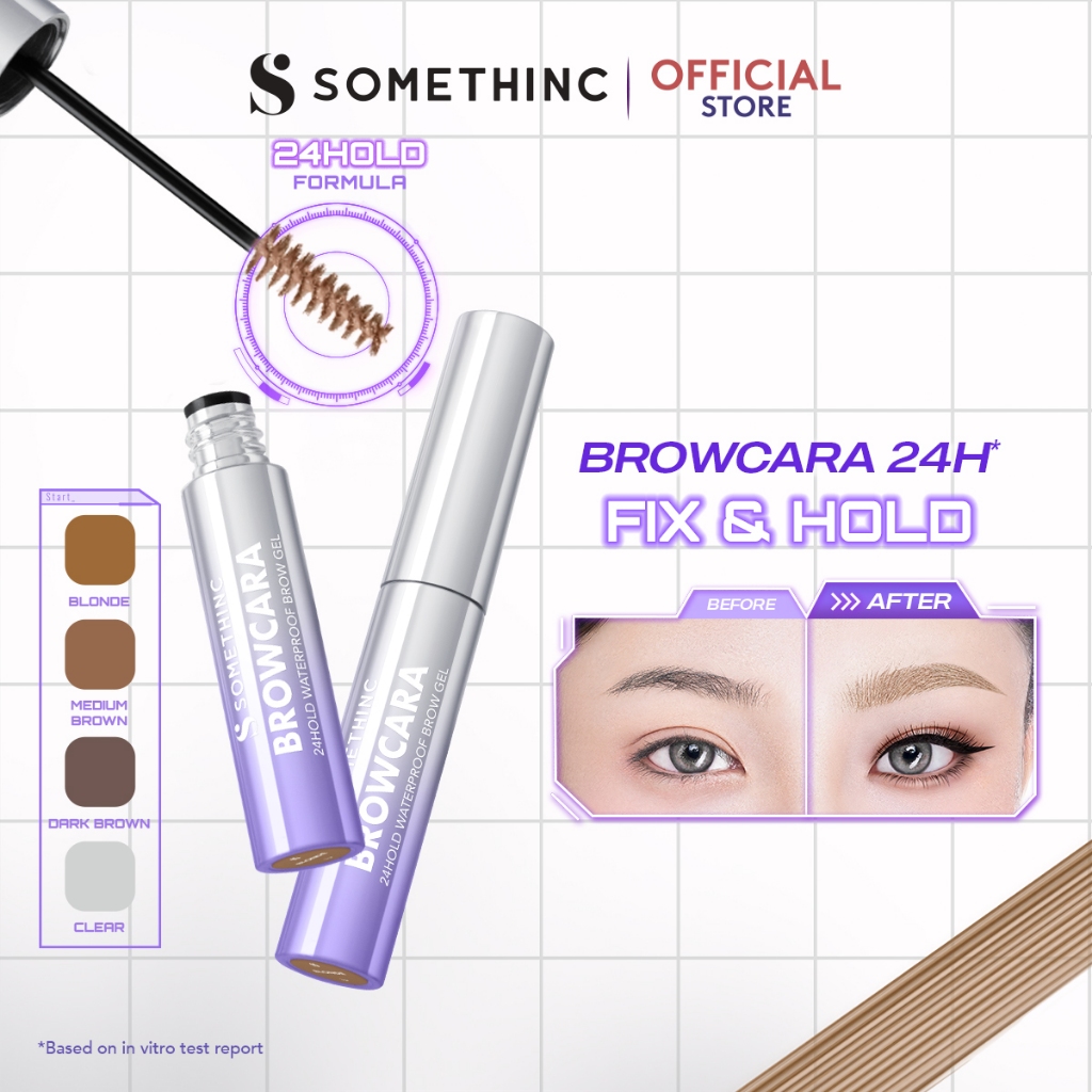 [BARU] SOMETHINC Browcara 24Hold Waterproof Brow Gel - Maskara Alis Tahan Lama Anti Air Smudgeproof,