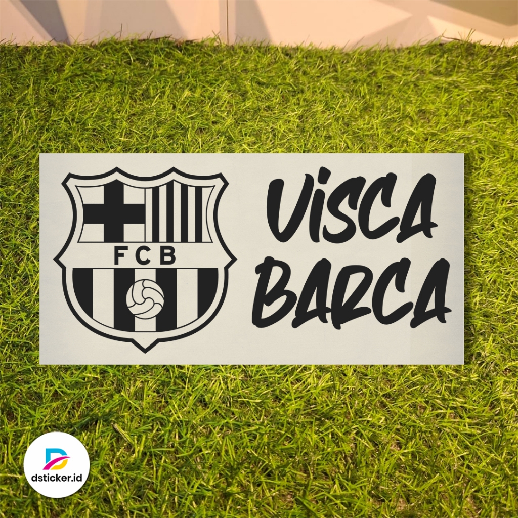 Sticker Barcelona Visca Barca | Cutting Stiker Tahan Air Variasi Body Motor Selis Helm Kaca Mobil