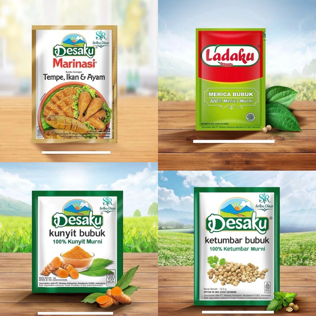 INSTAN Bumbu Desaku Bubuk Saset Ladaku/Ketumbar/Kunyit/Marinasi