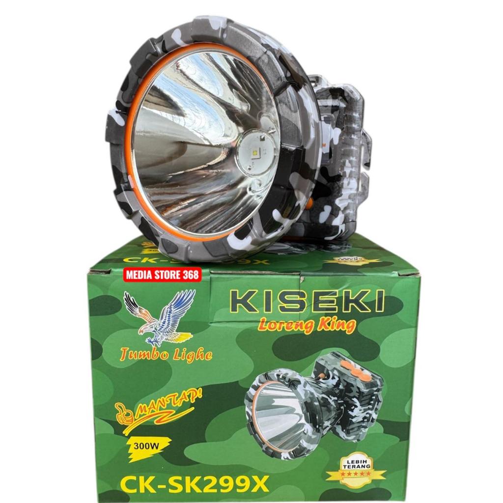 SENTER KEPALA LED 300W ARMY KISEKI CK-SK299X - SUPER TERANG - TAHAN LAMA - LORENG KING - TAHAN LAMA