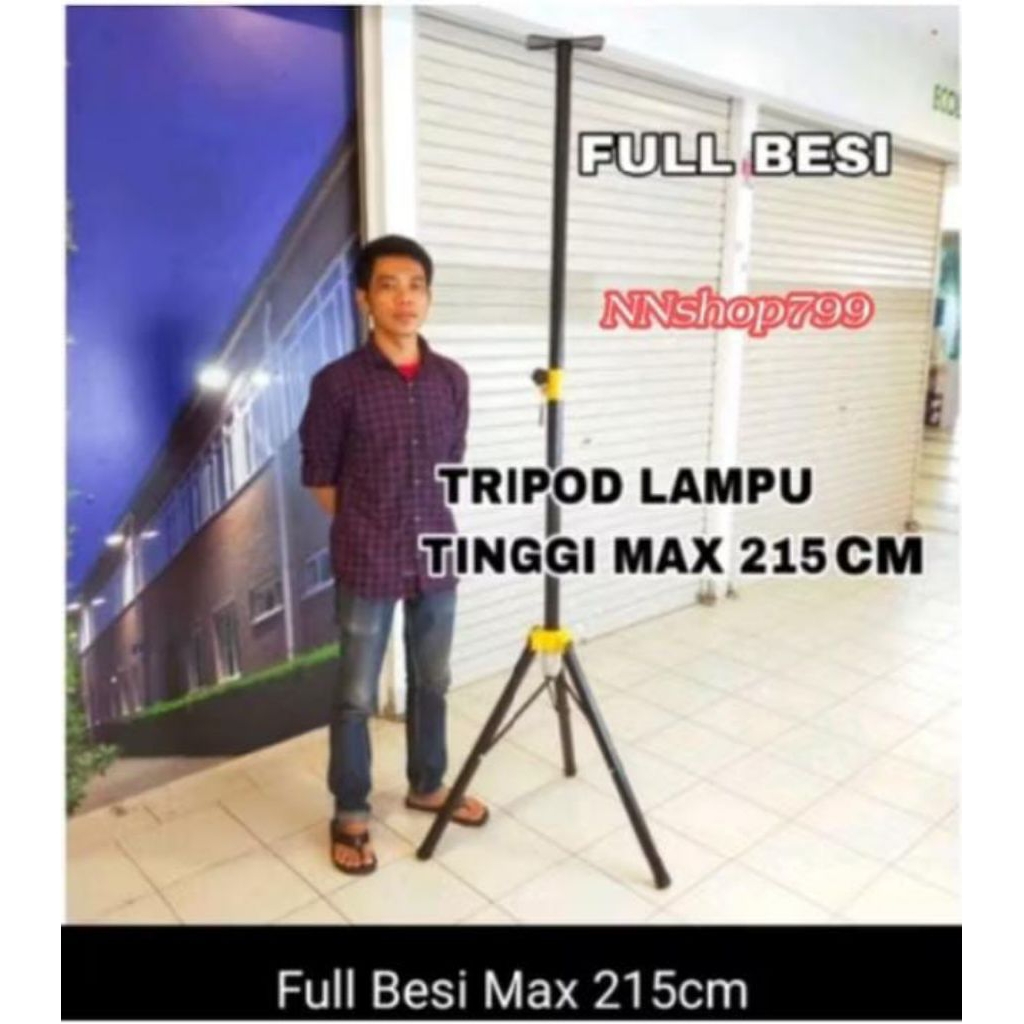 Tripod Lampu Sorot LED  / Tiang Lampu Sorot LED tinggi max 220cm