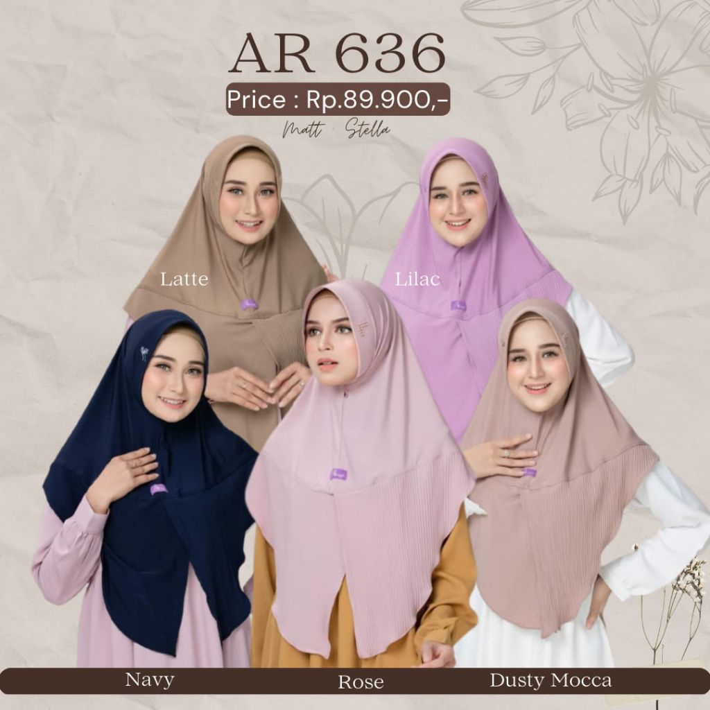 AR 636 HIJAB BERGO trendi Variasi Plisket by arrafi ori