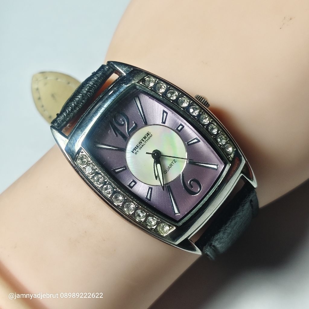 Jam Tonneau Prestige by Waltham PRE110LS Purple Dial Bekas