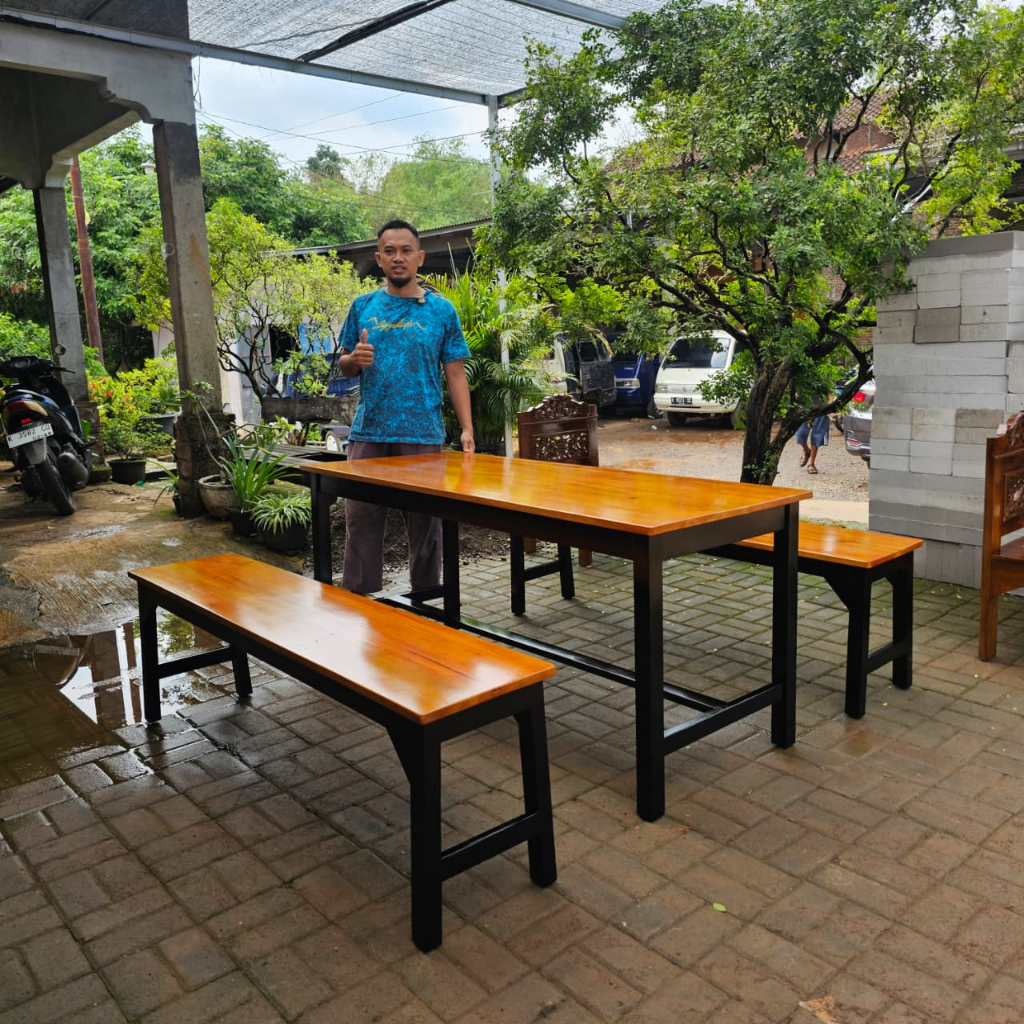 Kursi Meja Makan Bakso Kayu Mahoni Custom Furniture Jepara