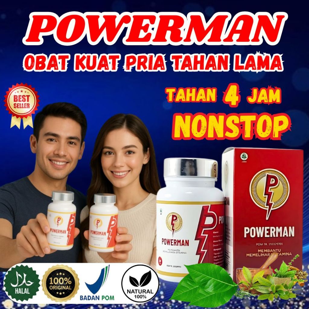 Powerman OBAT KUAT Membantu Memelihara Stamina 30 Kapsul