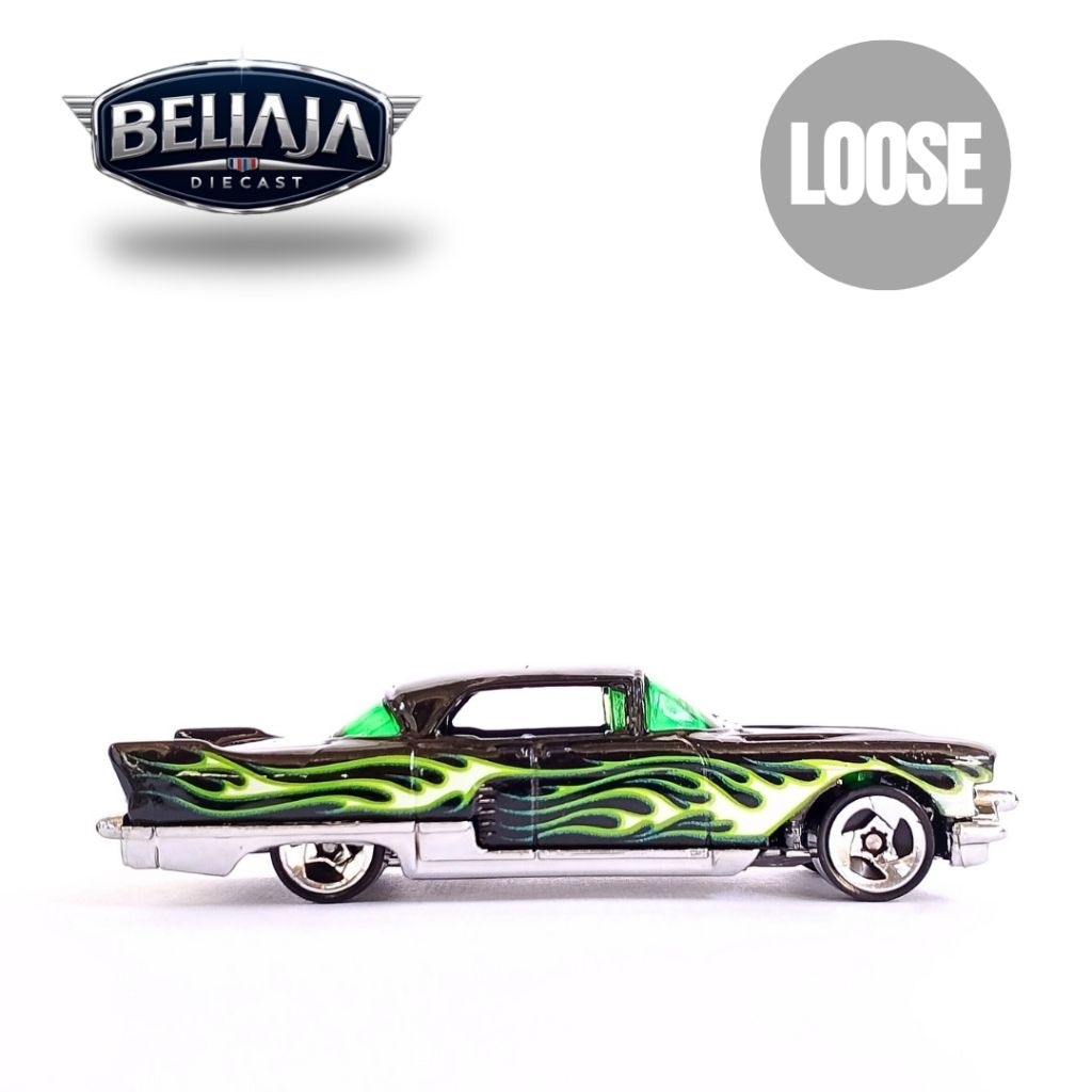 HOT WHEELS 57 CADILLAC ELDORADO BROUGHAM GREEN FRIGHT CARS LOOSE