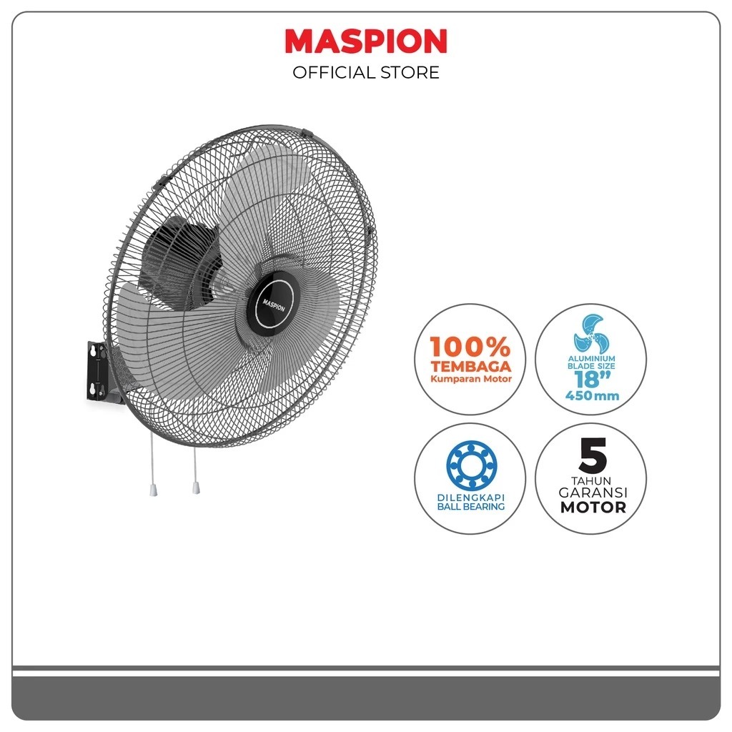 MASPION PW 456 KIPAS ANGIN / POWER WALL FAN 18 INC / PW456