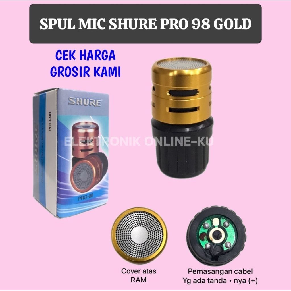SPUL MIC SHURE PRO 98 GOLD