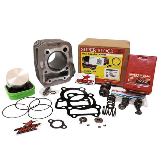 PAKET BORE UP BLOK SET BRT KLX 140 KLX 150 DTRACKER 150 63mm BLOK PISTON FORGED 63mm + CAM RRA + PER