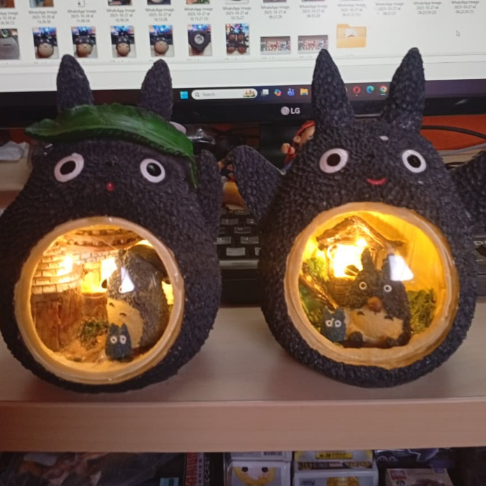 Lampu Figure Miniatur Totoro Resin Studio Ghibli
