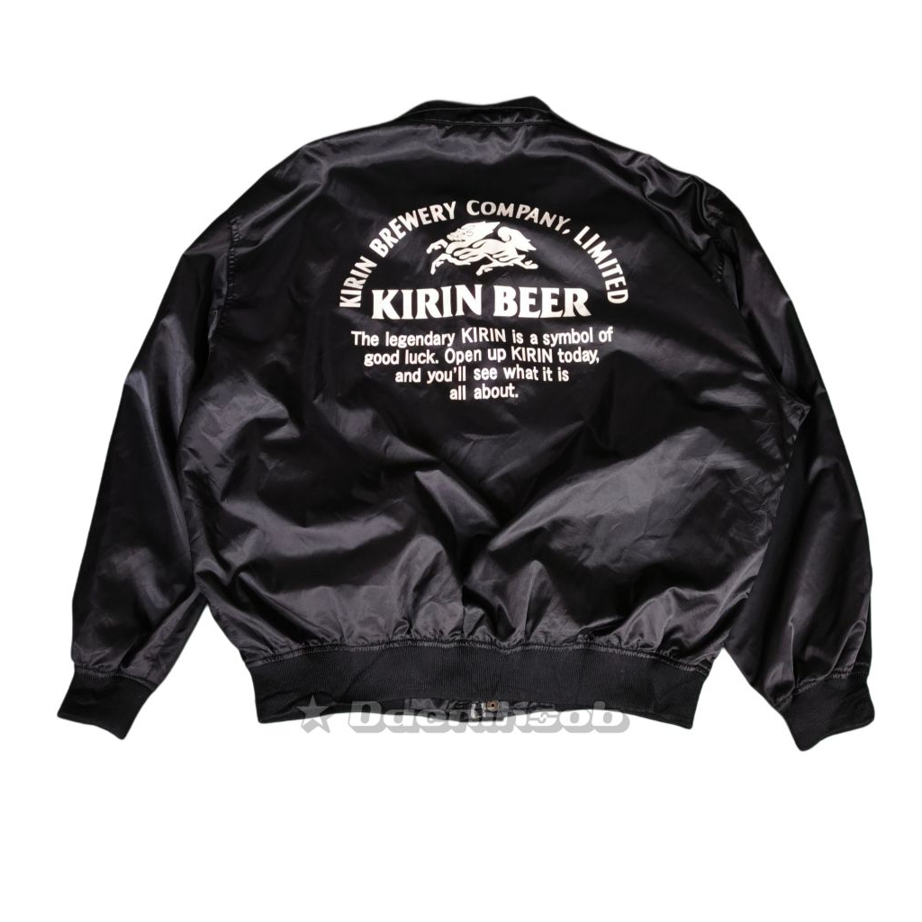 jaket Kirin vintage bomber jacket casual work back hit back print big logo vtg parasut varsity fligh