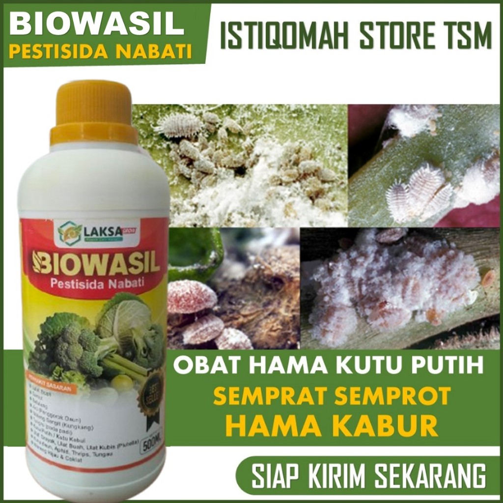 500 ML BIOWASIL PUPUK PENGENDALI HAMA KUTU PUTIH Pada Tanaman - PUPUK ORGANIK SEMPROT Anti Hama Kutu