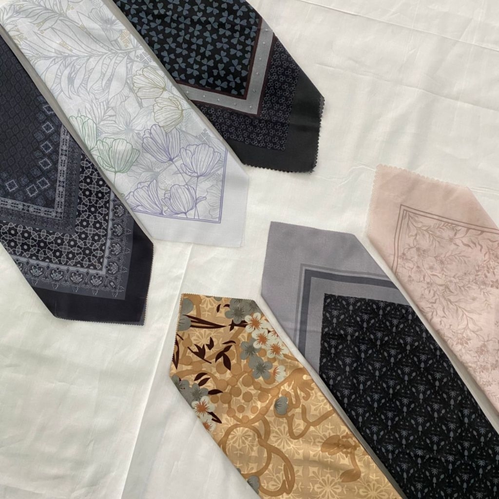 hijab chiffon motif premium