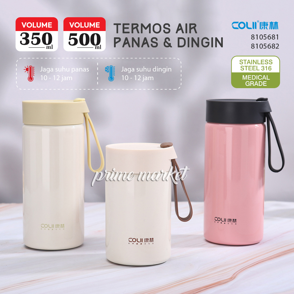 Termos Air Panas 500ml 350ml Thermos Air Panas Termos Kopi Termos Teh Mini (8105681 8105682) A250